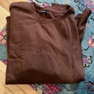 Brown brunette sweatshirt